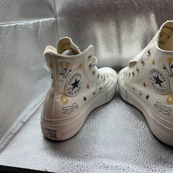 Size‎ 7.5 Converse Chuck Star It's Okay To Wander Womens Platform Shoes 571086C - Picture 3 of 9